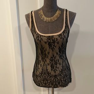 Black lace blouse/tank